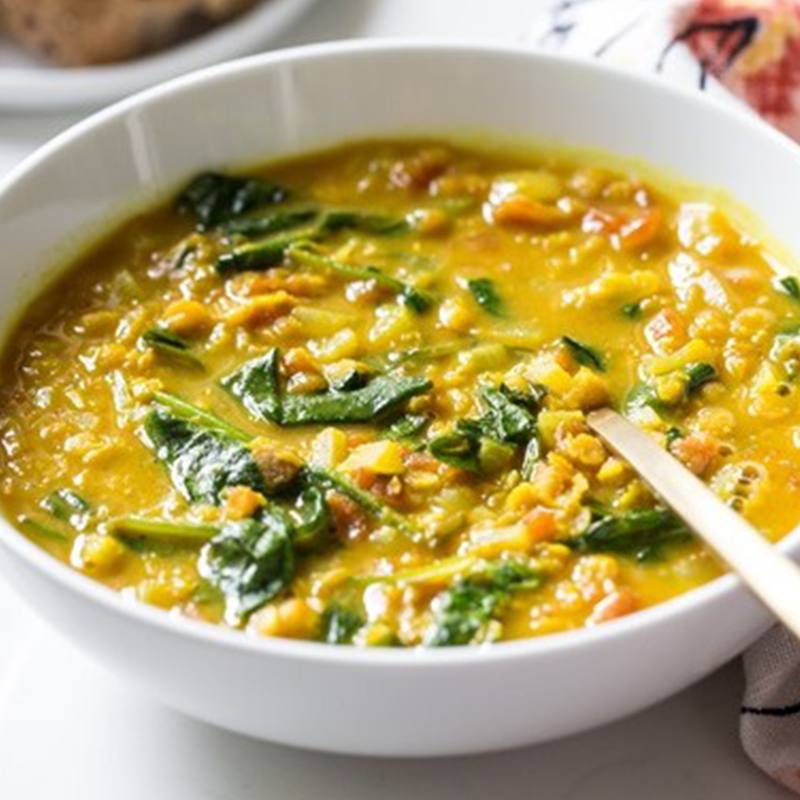 Lentils and Spinach Stew